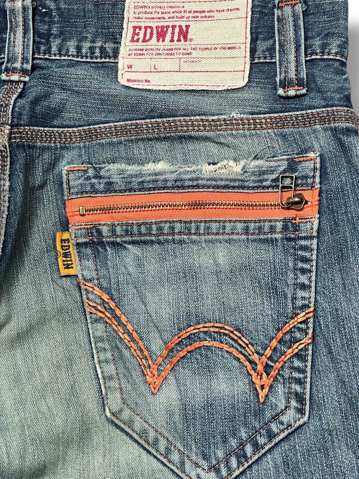 Edwin Edwin 403XVS Jeans | Authentic Denim | Rare Orange Stitching Size US 35 - 8 Thumbnail