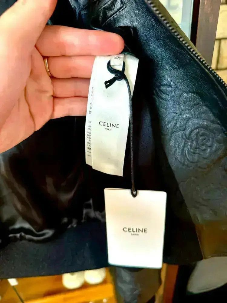 Celine Sz 46 Celine 20SS Runway Flower Pattern Leather Jacket Size US S / EU 44-46 / 1 - 5 Thumbnail