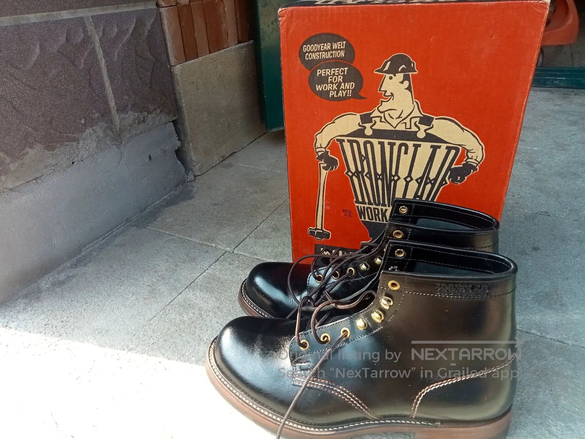 TOYS McCOY TOYS MCCOY Vintage Horsehide 10D Work Boots. Size US 10 / EU 43 - 3 Thumbnail