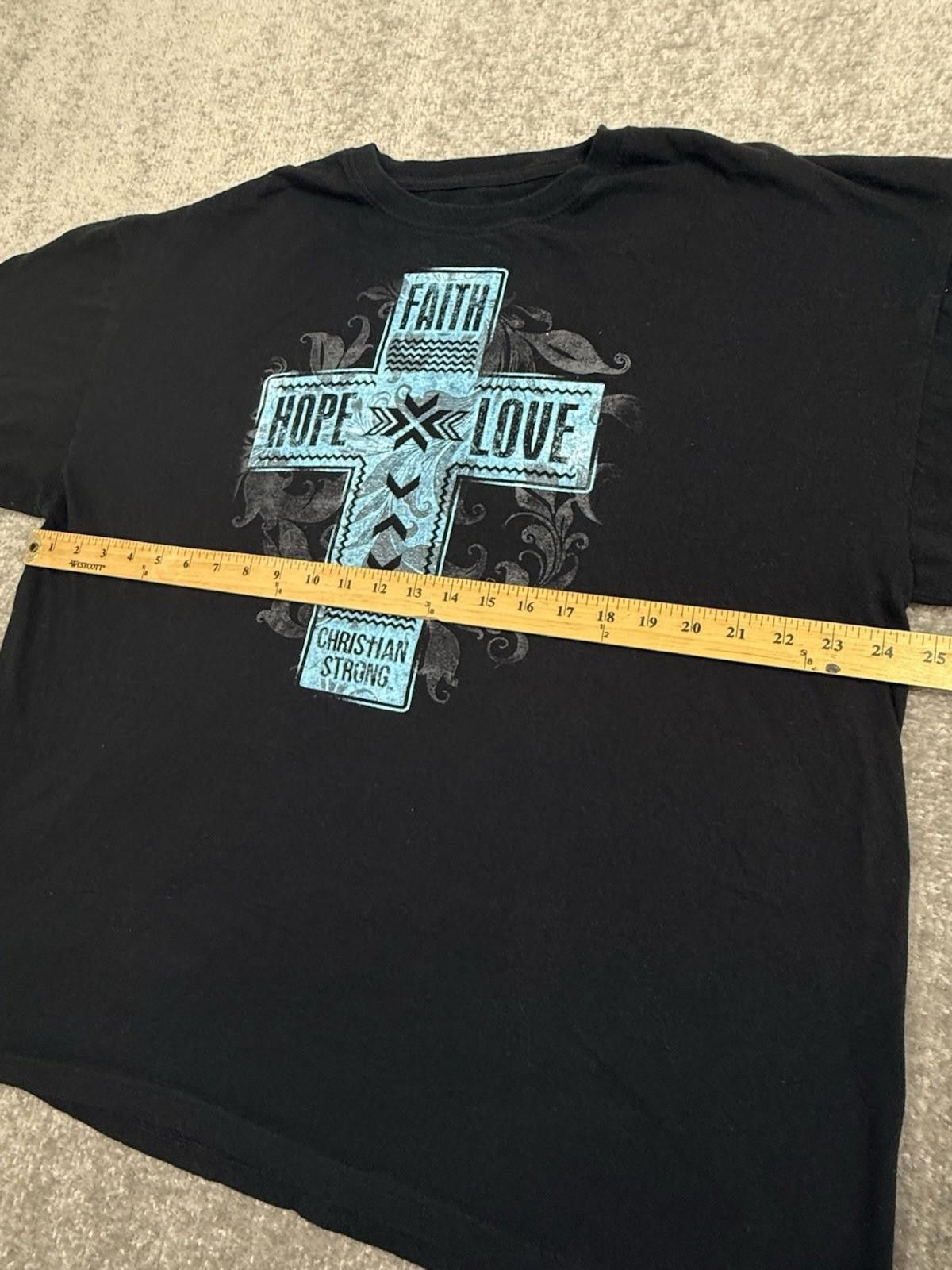 Gildan Vintage Jesus Shirt Mens 2XL Y2K God Christian Cross Surf Size US XXL / EU 58 / 5 - 2 Thumbnail