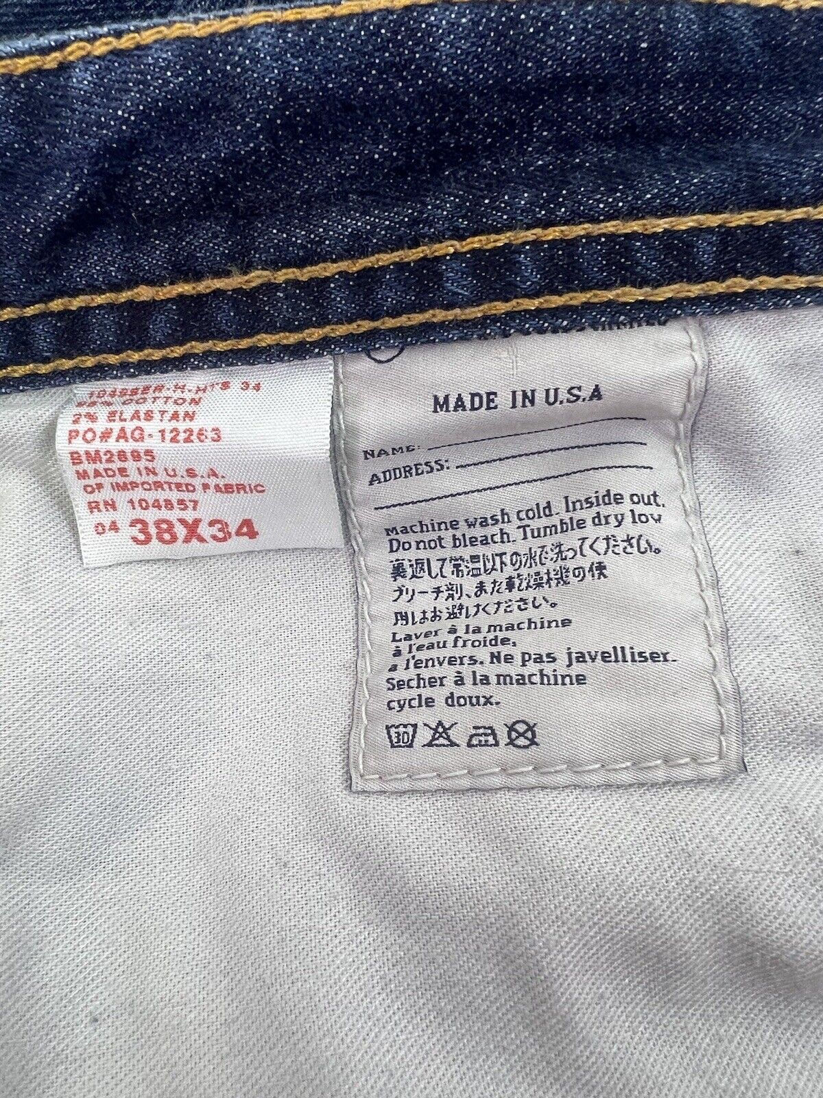 AG Adriano Goldschmied Adriano Goldschmied Size 38 Straight Leg Stretch Blue Jeans Size US 38 / EU 54 - 6 Thumbnail