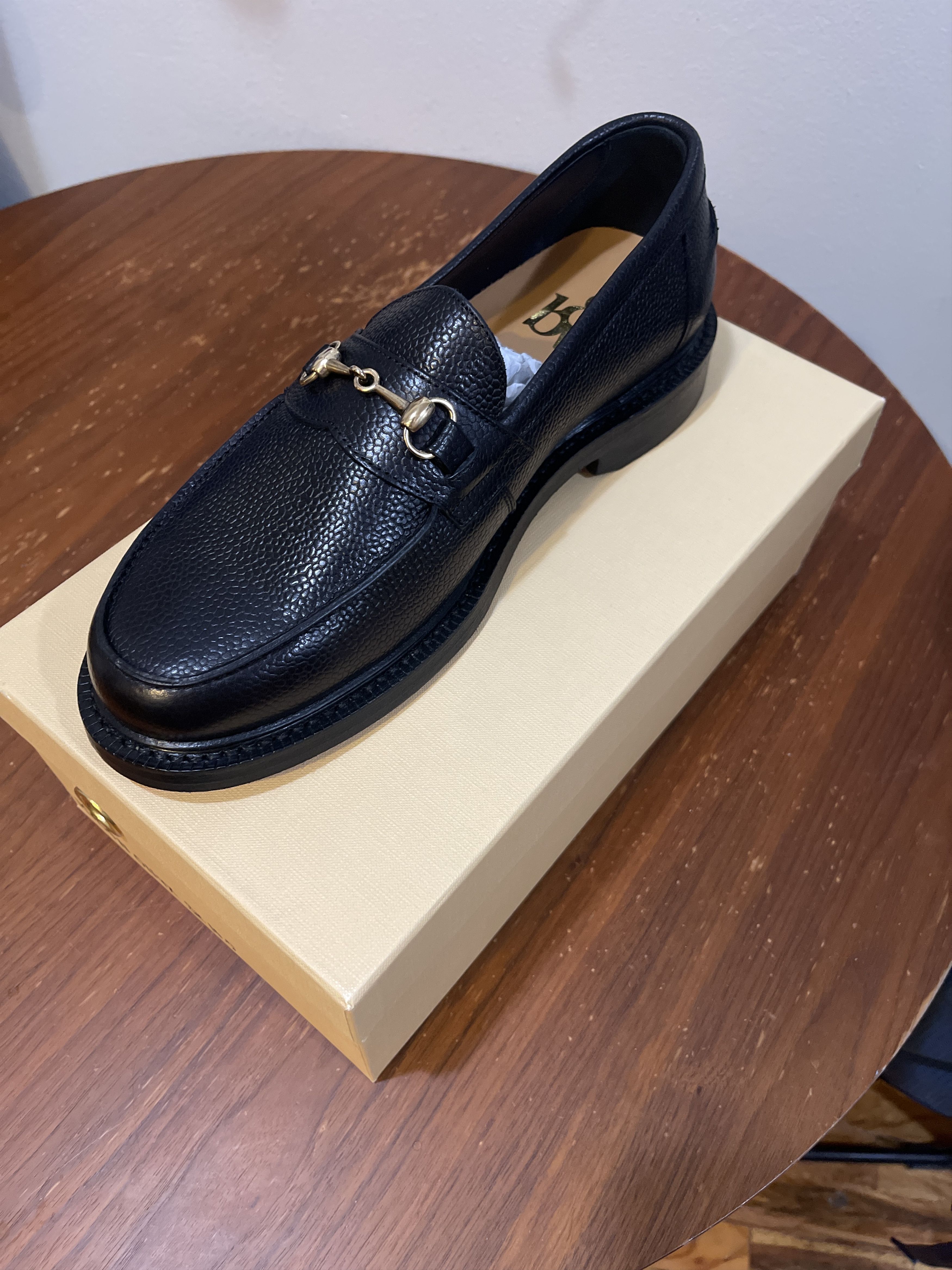 Blackstock & Weber The Mason Horse Bit Loafer, Onyx Size US 10.5 / EU 43-44 - 4 Thumbnail