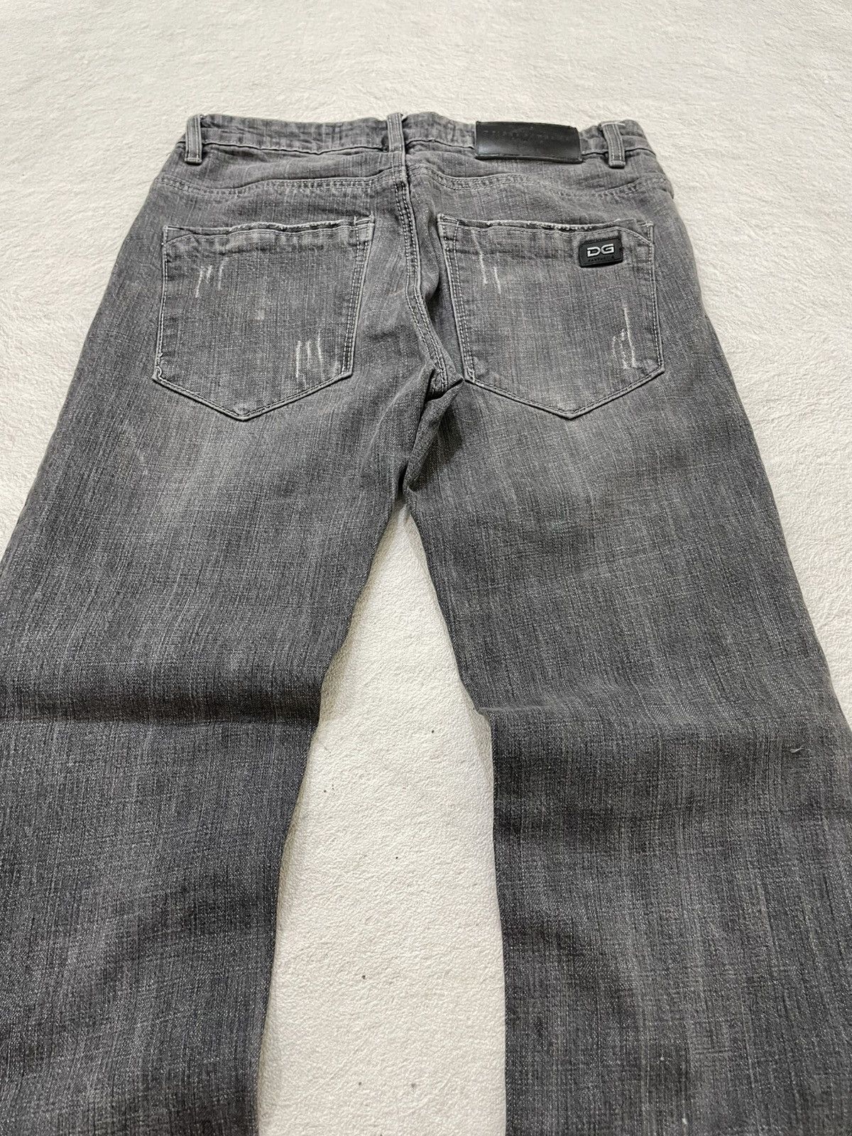 Japanese Brand 00s Dolce Gabbana Washed Grey Denim Distressed Y2K Japan Size US 29 - 11 Thumbnail