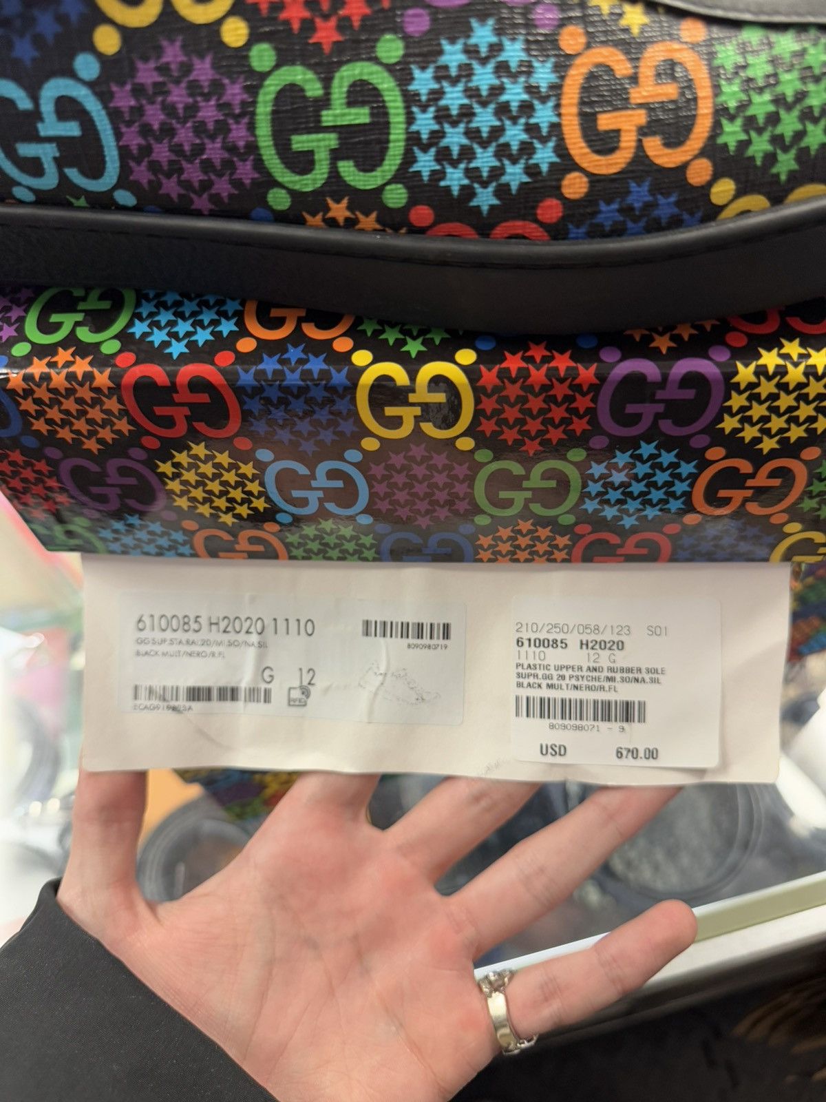 Gucci 12G/12.5US - Gucci Sneakers Star Blended Fabrics Size US 12.5 / EU 45-46 - 13 Thumbnail