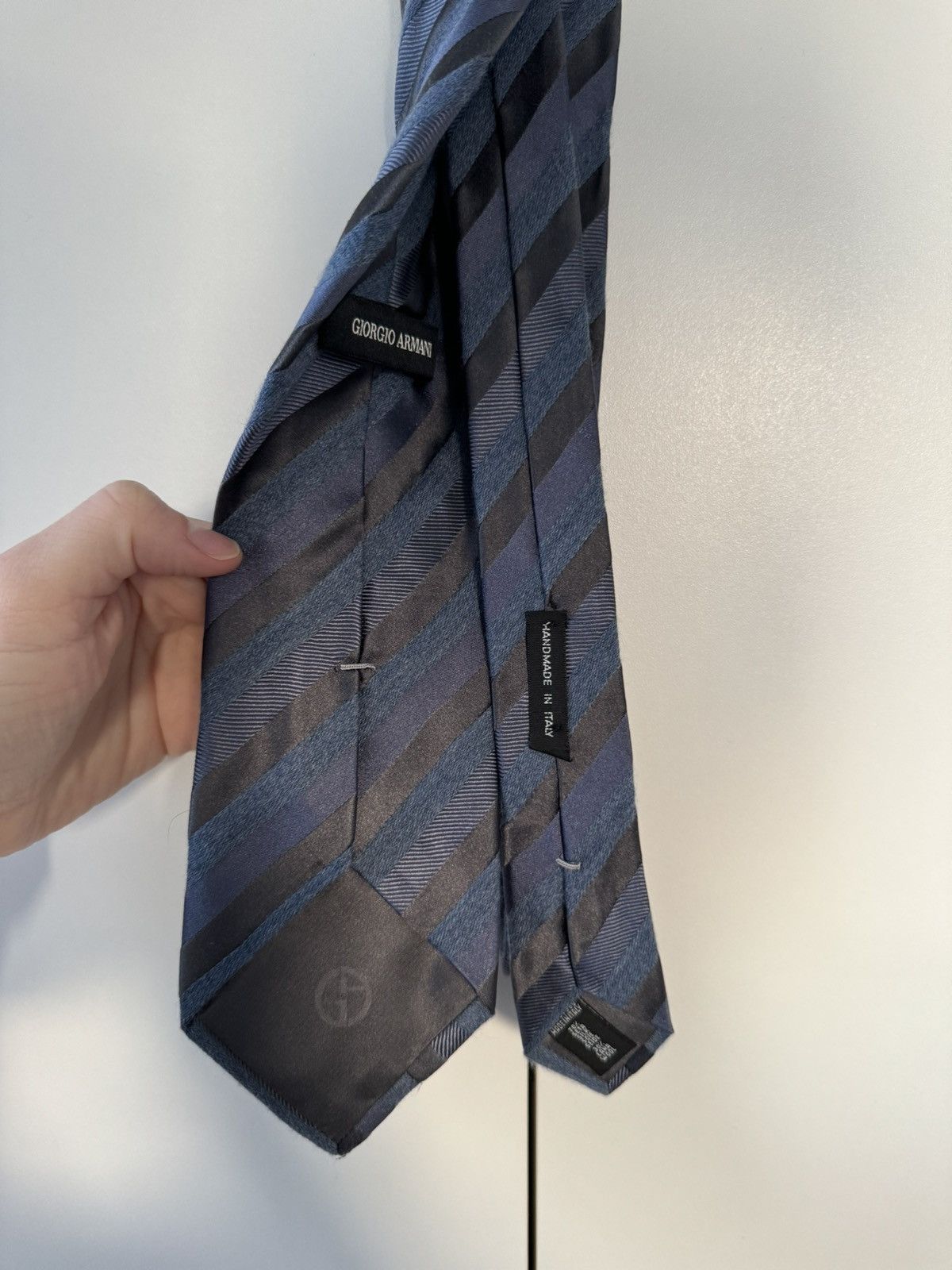 Giorgio Armani Handmade Wool and Silk Striped Tie FW14 Size ONE SIZE - 3 Thumbnail