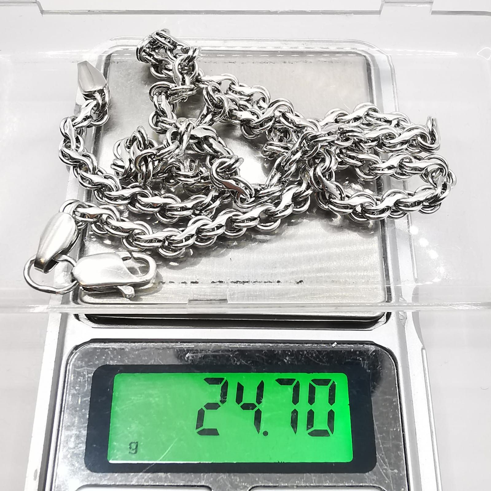 Sterling Silver Vintage Jewelry Chain, 925 Sterling Silver, Signed , 24,70g Size ONE SIZE - 3 Thumbnail