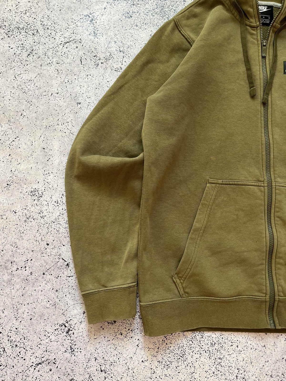 Nike × Vintage Vintage Nike Zip Hoodie Embroidered Logo Khaki Drill Y2K USA Size US M / EU 48-50 / 2 - 3 Thumbnail