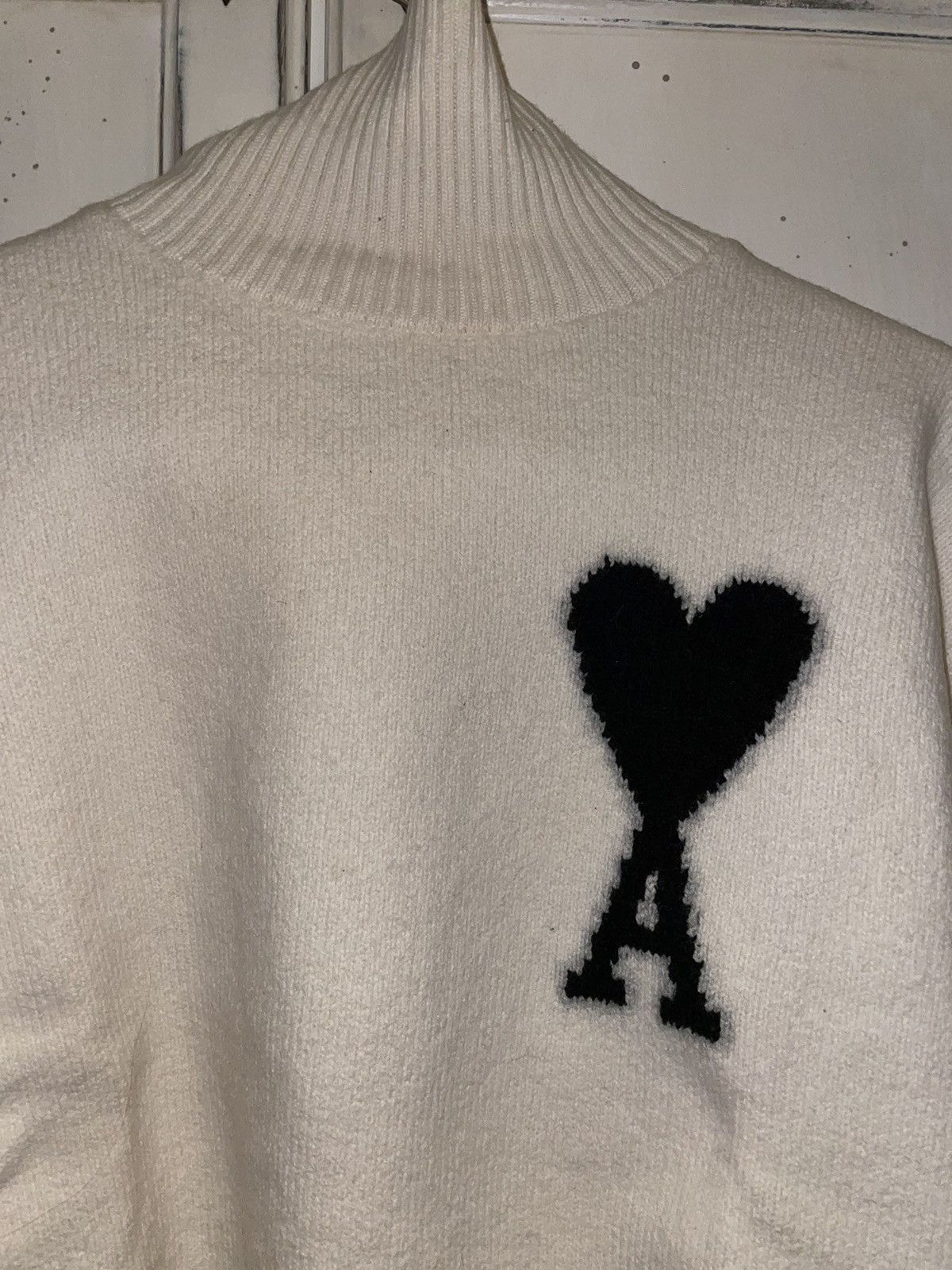 AMI Ami Paris turtleneck sweater white Size US M / EU 48-50 / 2 - 8 Thumbnail
