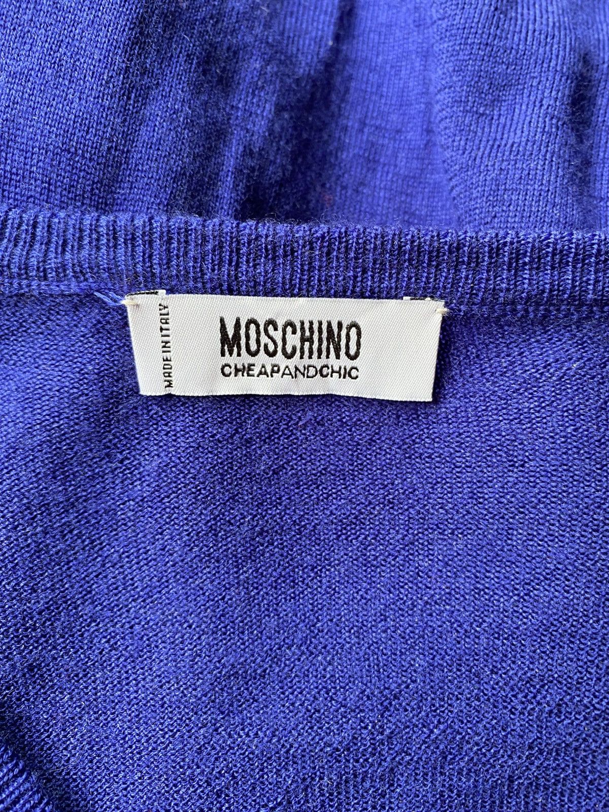 Moschino Moschino Blue Long-Sleeve Knitted dress Size S / US 4 / IT 40 - 6 Thumbnail
