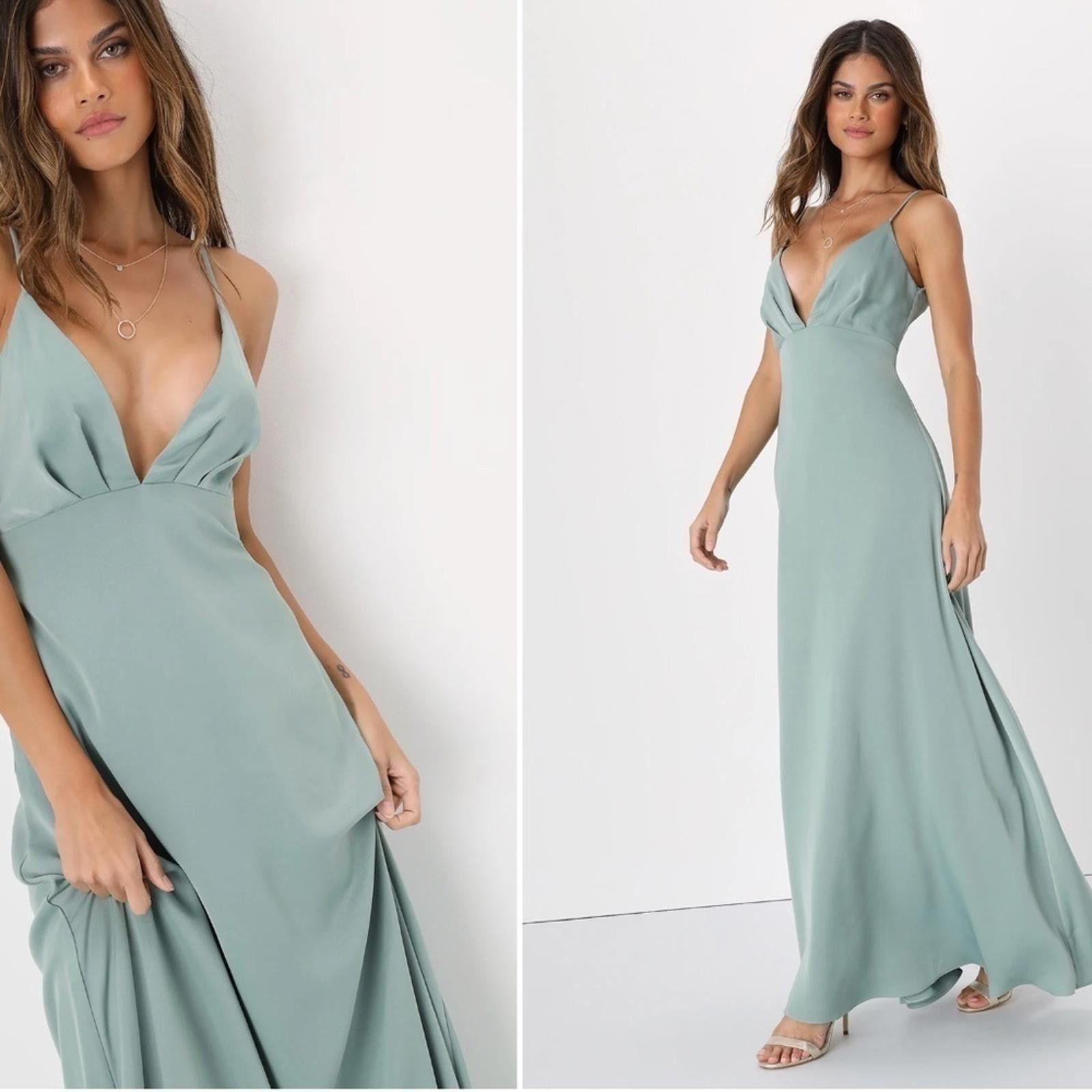 Lulus LULU's Bridesmaid Prom Wedding Sexy Open Back Maxi Dress Size XS / US 0-2 / IT 36-38 - 1 Thumbnail