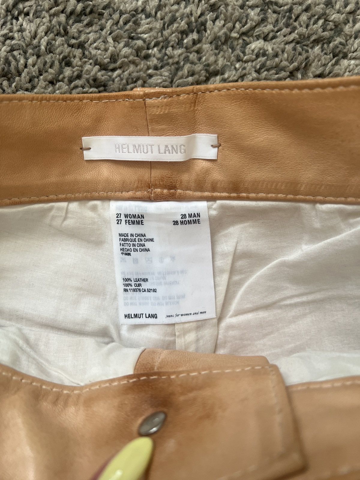 Helmut Lang Helmut Lang Leather Pants Size 27" / US 4 / IT 40 - 3 Thumbnail