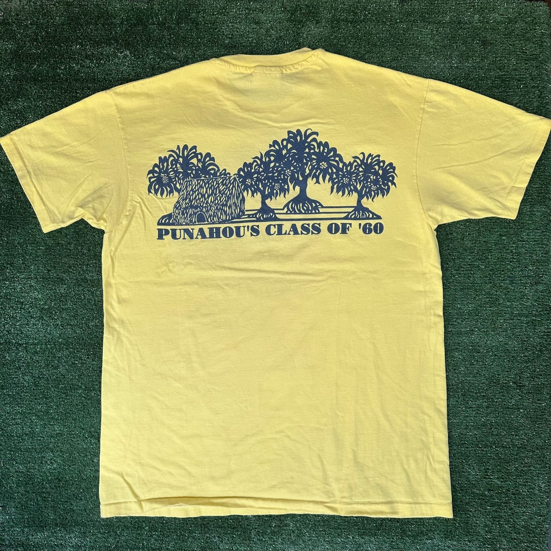 Hanes Vintage 90s Honolulu Punahou School Reunion T-Shirt Yellow L Size US L / EU 52-54 / 3 - 5 Thumbnail