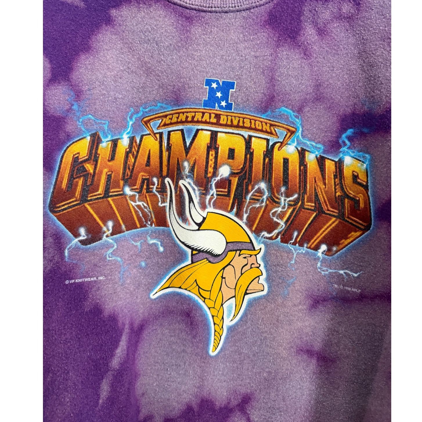 NFL Bleach-Dyed Minnesota Vikings Crewneck Sweatshirt Size XL Size US XL / EU 56 / 4 - 2 Thumbnail