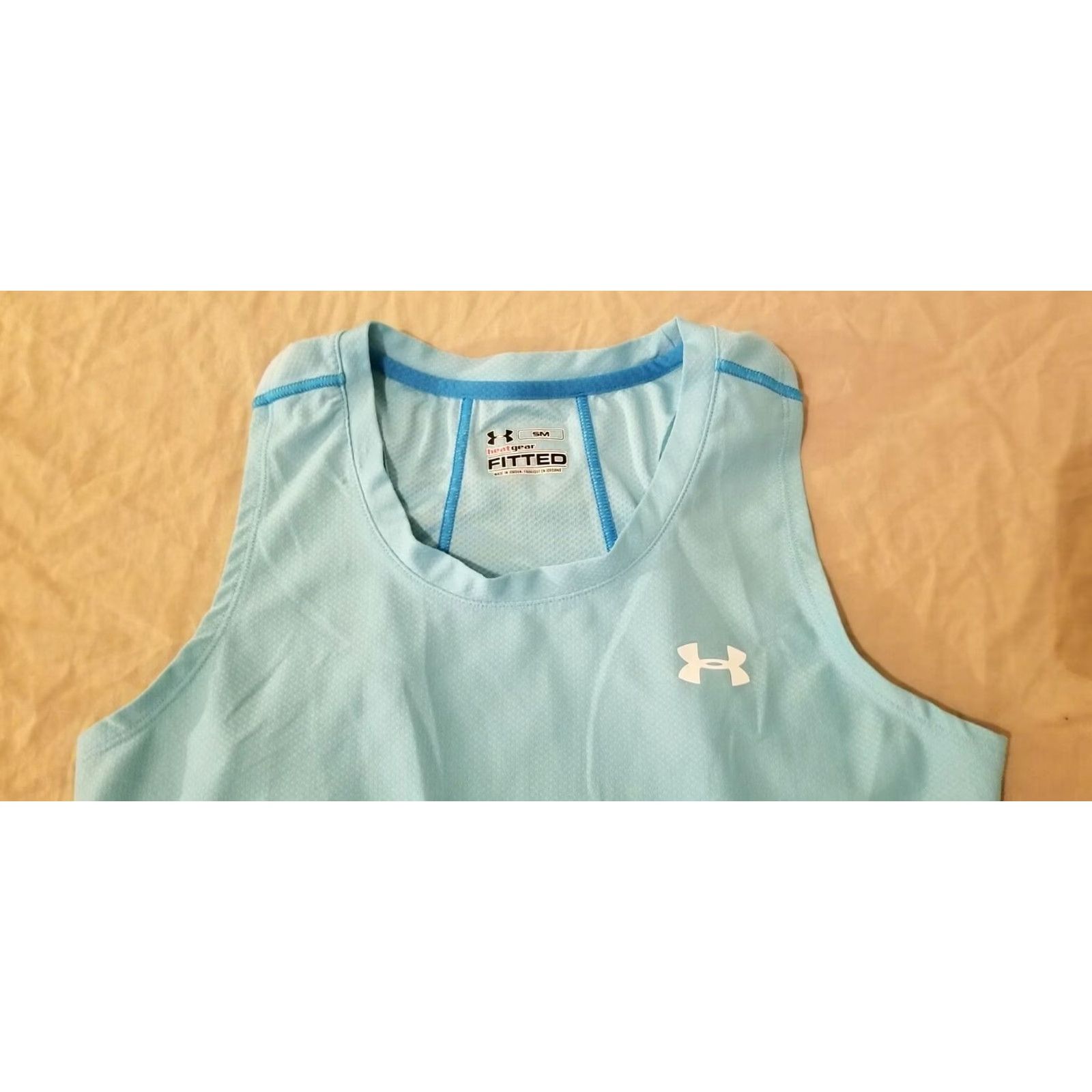 Under Armour Womens Under Armour Tank Shirt S Small Blue Athletic Sleeveless Shirt Gym Workout Size S / US 4 / IT 40 - 2 Thumbnail