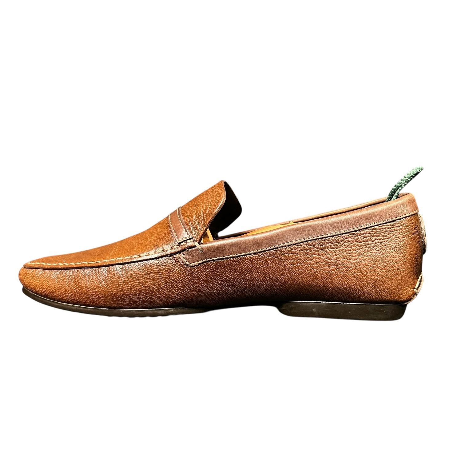 Hugo Boss Men's Hugo Boss Brown Leather Driving Shoes Loafers - US 7 Size US 7 / EU 40 - 7 Thumbnail