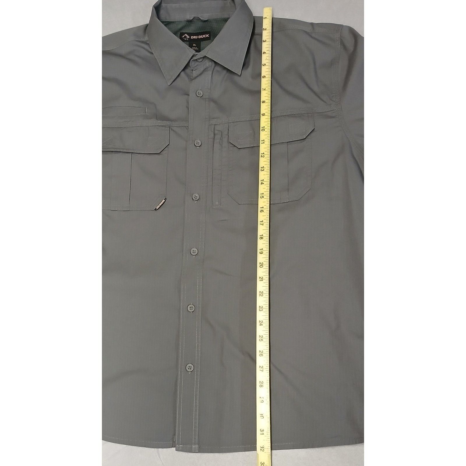 Other Dri Duck (XL) Gray Cotton Blend Velcro Dress Shirt Size US XL / EU 56 / 4 - 3 Thumbnail