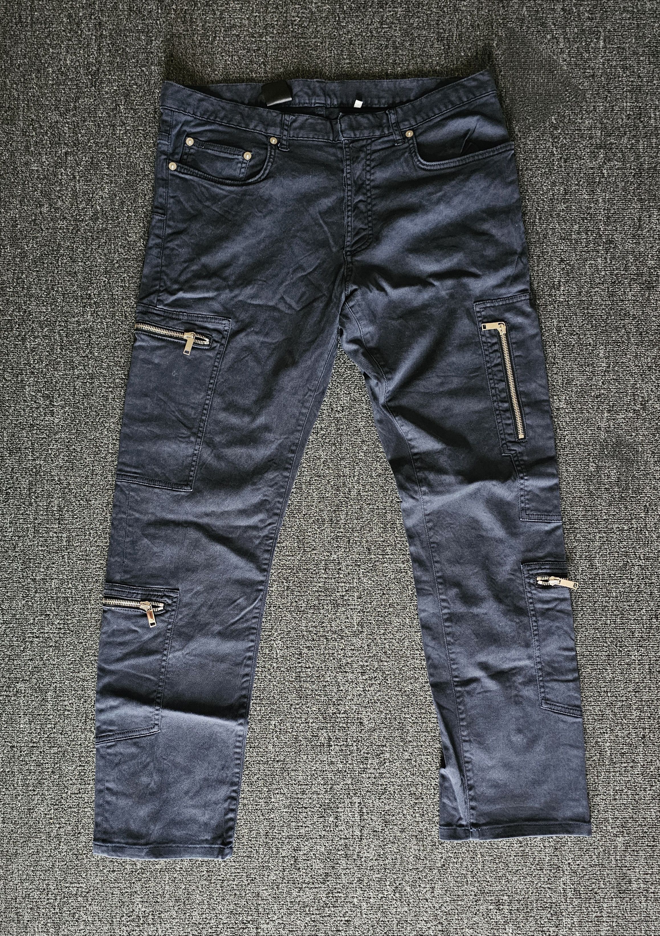 Dior Men's Dark Gray Workwear Casual Pants Jeans Size 34