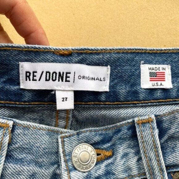 RE/DONE Re/Done (Levi’s) High Rise Straight Distressed Jeans - 27" Size 27" / US 4 / IT 40 - 8 Thumbnail