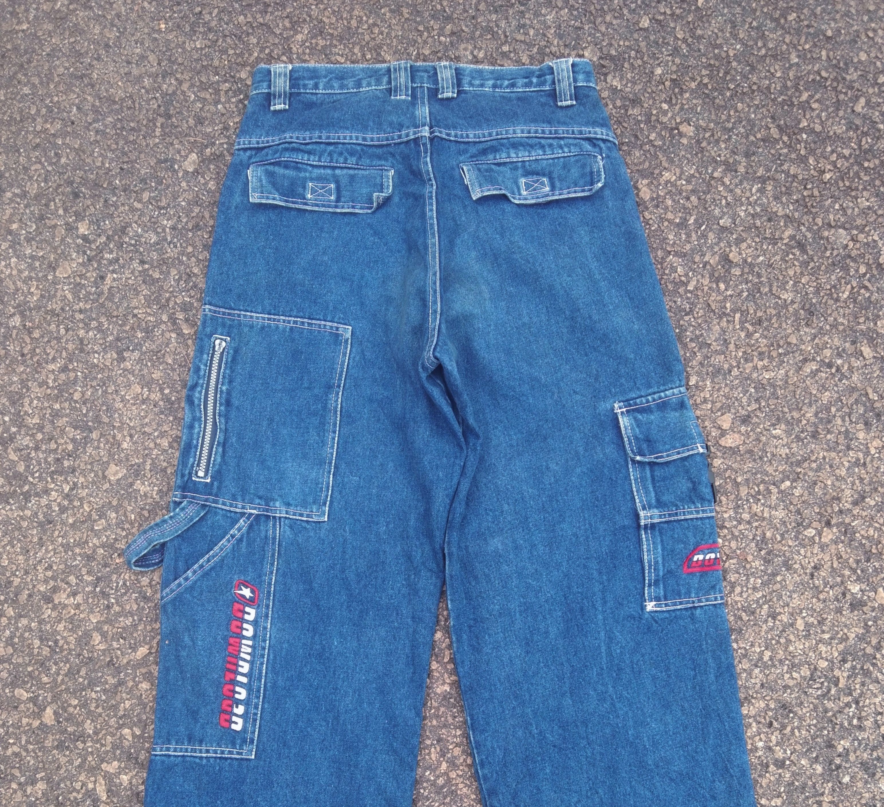 Jean × Vintage Vintage Y2k Here & There Carpenter Style Baggy Jeans 29x30 Size US 29 - 4 Thumbnail