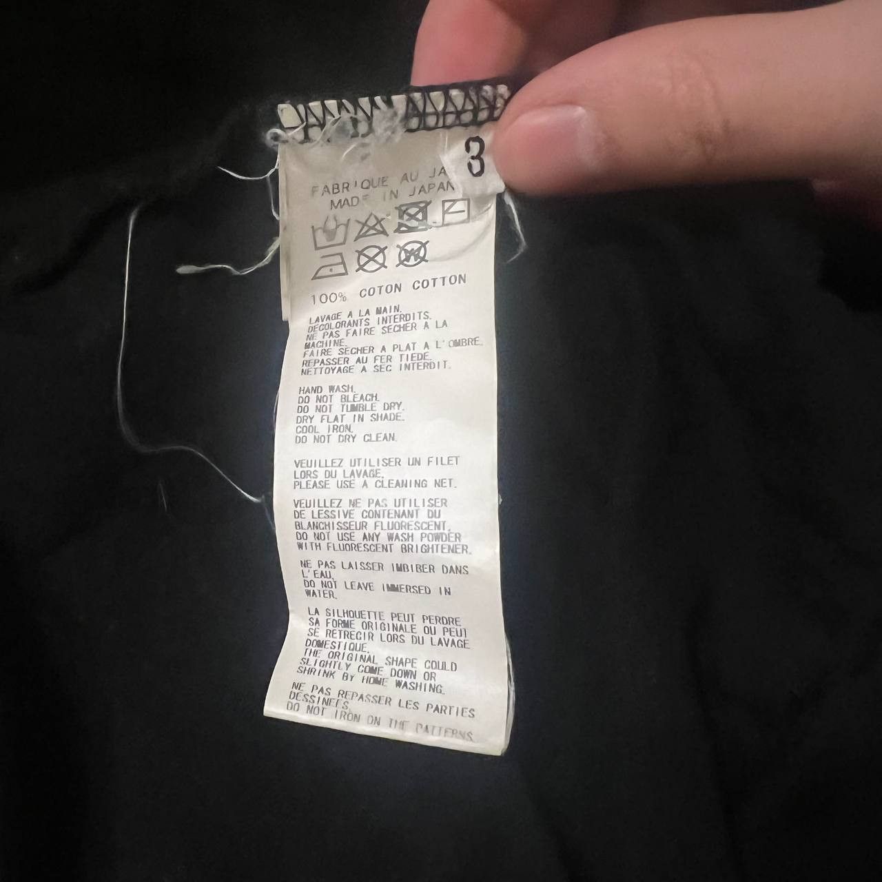 Yohji Yamamoto Yohji Yamamoto Pour Homme Blackout T-Shirt Size US L / EU 52-54 / 3 - 4 Thumbnail