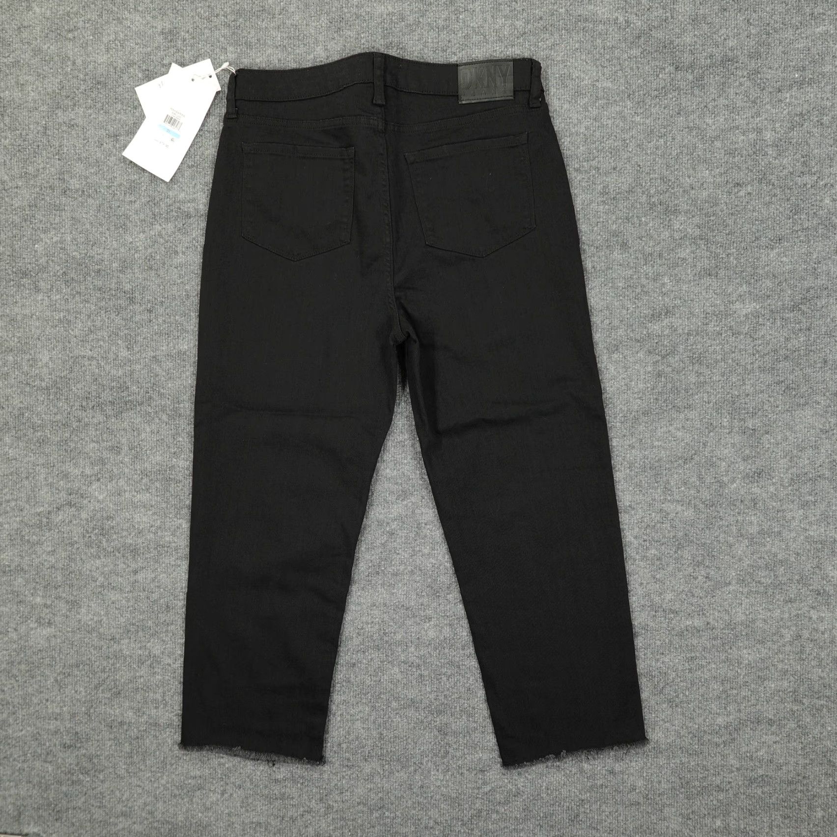 DKNY DKNY Jeans Mens 31 Black Rivington Slim Straight Crop Raw Hem Stretch Jeans Size US 31 - 2 Thumbnail