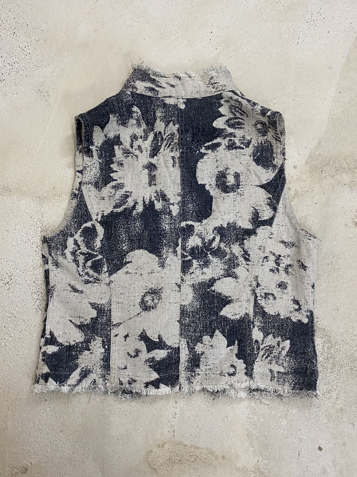 If Six Was Nine × Japanese Brand × Le Grande Bleu (L.G.B.) Vintage Vests AL Bacher Japan Brand Art Floral Sackcloth Size US S / EU 44-46 / 1 - 7 Thumbnail