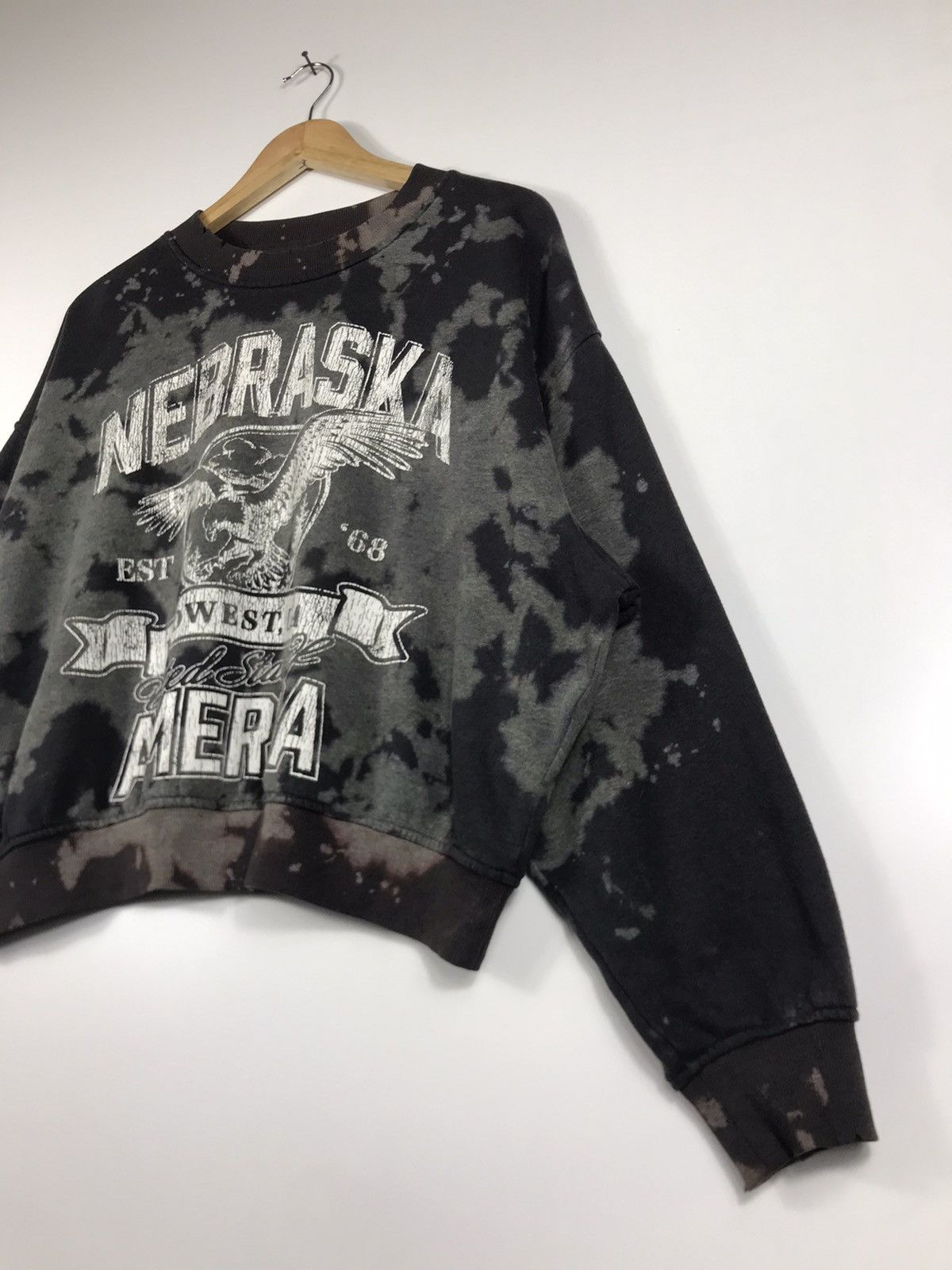 H&M 🔥Y2K H&M Nebraska America Tye Dye Cropped Sweatshirt Size XL / US 12-14 / IT 48-50 - 3 Thumbnail