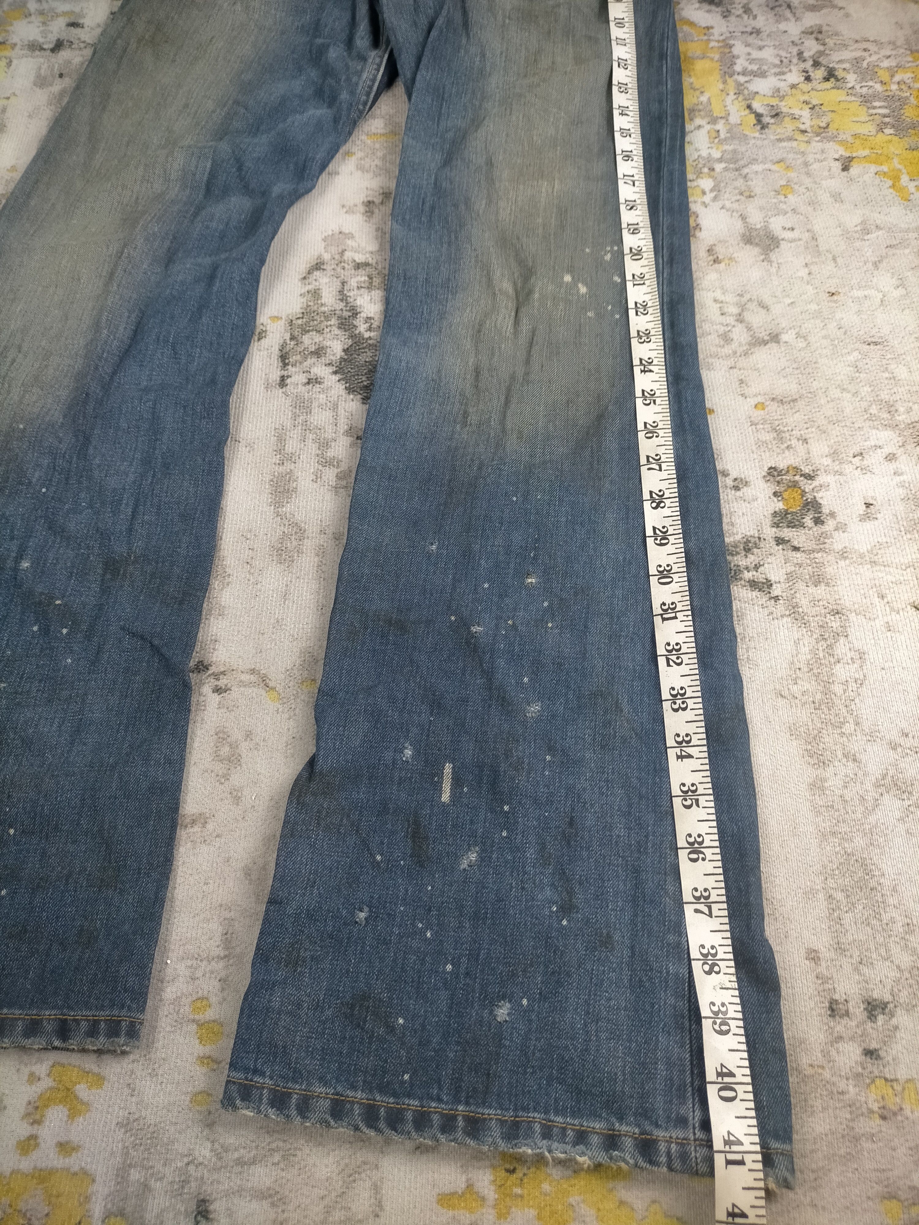 Diesel Vtg Flare Diesel Shazor Splatter Distressed Spiral Jeans Size US 30 / EU 46 - 9 Thumbnail