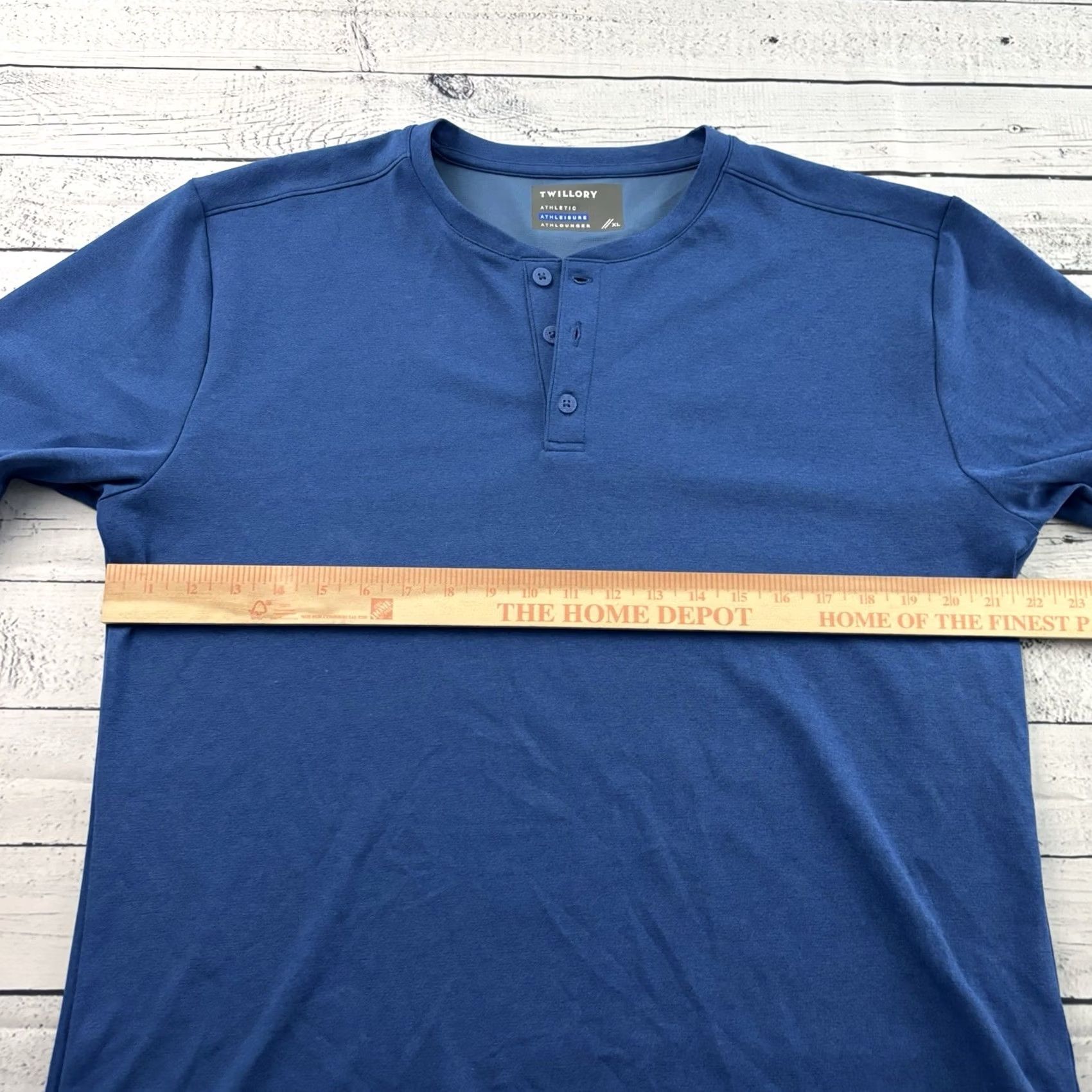 Vintage Twillory Athleisure Long Sleeve Button Up Henley Shirt XL Blue Mens Size US XL / EU 56 / 4 - 4 Thumbnail