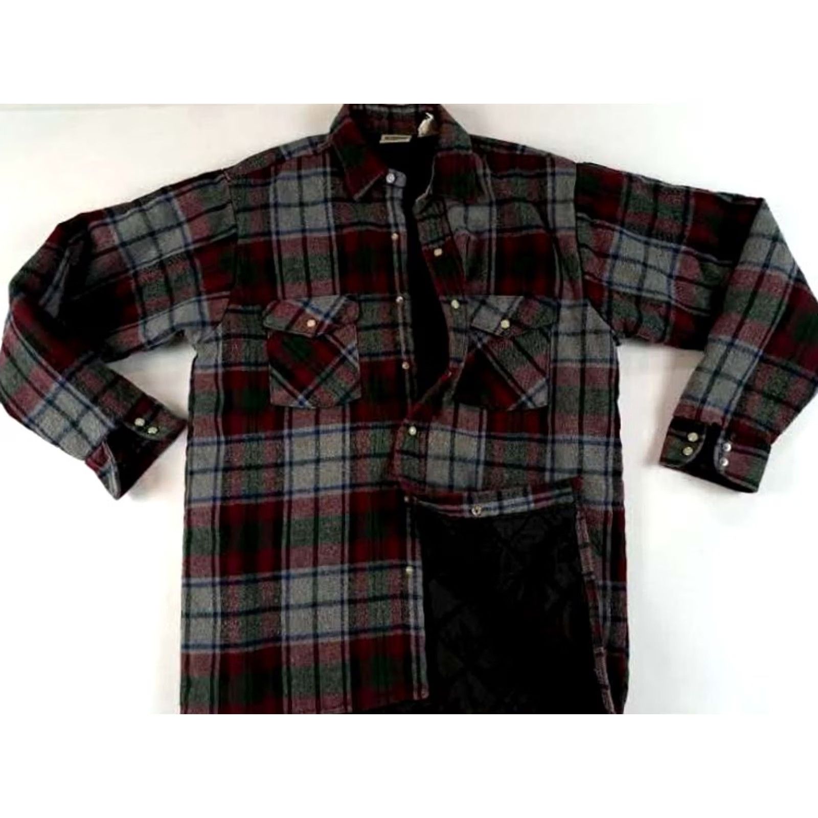 Vintage VINTAGE Five Brothers Shirt Jacket Adult M Plaid Insulated Quilted Button Front USA Pattern: Plaid blue,green,grey,red Size US M / EU 48-50 / 2 - 4 Thumbnail