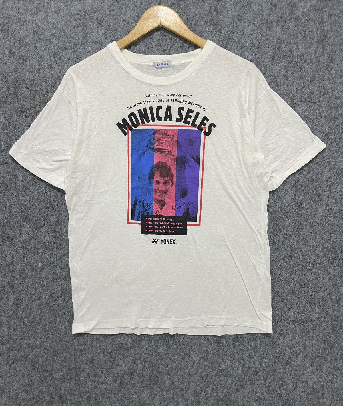Vintage 90s Yonex Monica Seles T-Shirt