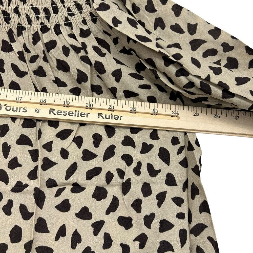 THAKOON THAKOON AL BEIGE COMBO PRINTED SMOCKED TOP WOMEN SIZE S Size S / US 4 / IT 40 - 6 Thumbnail