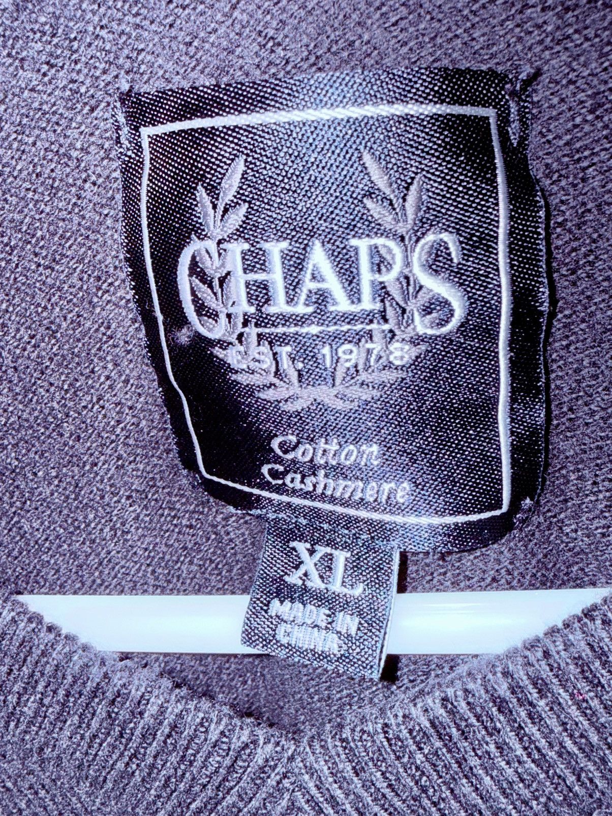 Chaps Vintage Style Chaps Cotton Cashmere Knit V-Neck Size US XL / EU 56 / 4 - 5 Thumbnail