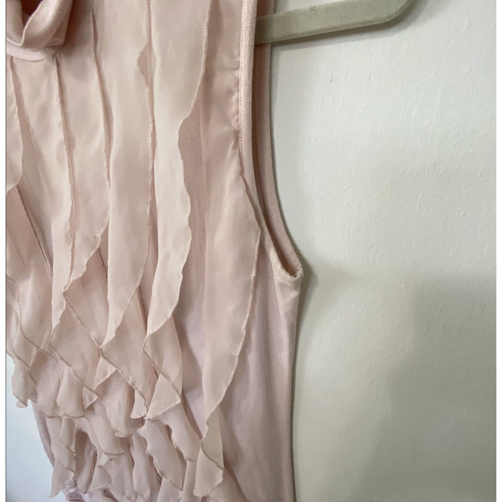 Other Kenar Blush Sleeveless Victorian Ruffle Front Blouse S Size S / US 4 / IT 40 - 5 Thumbnail