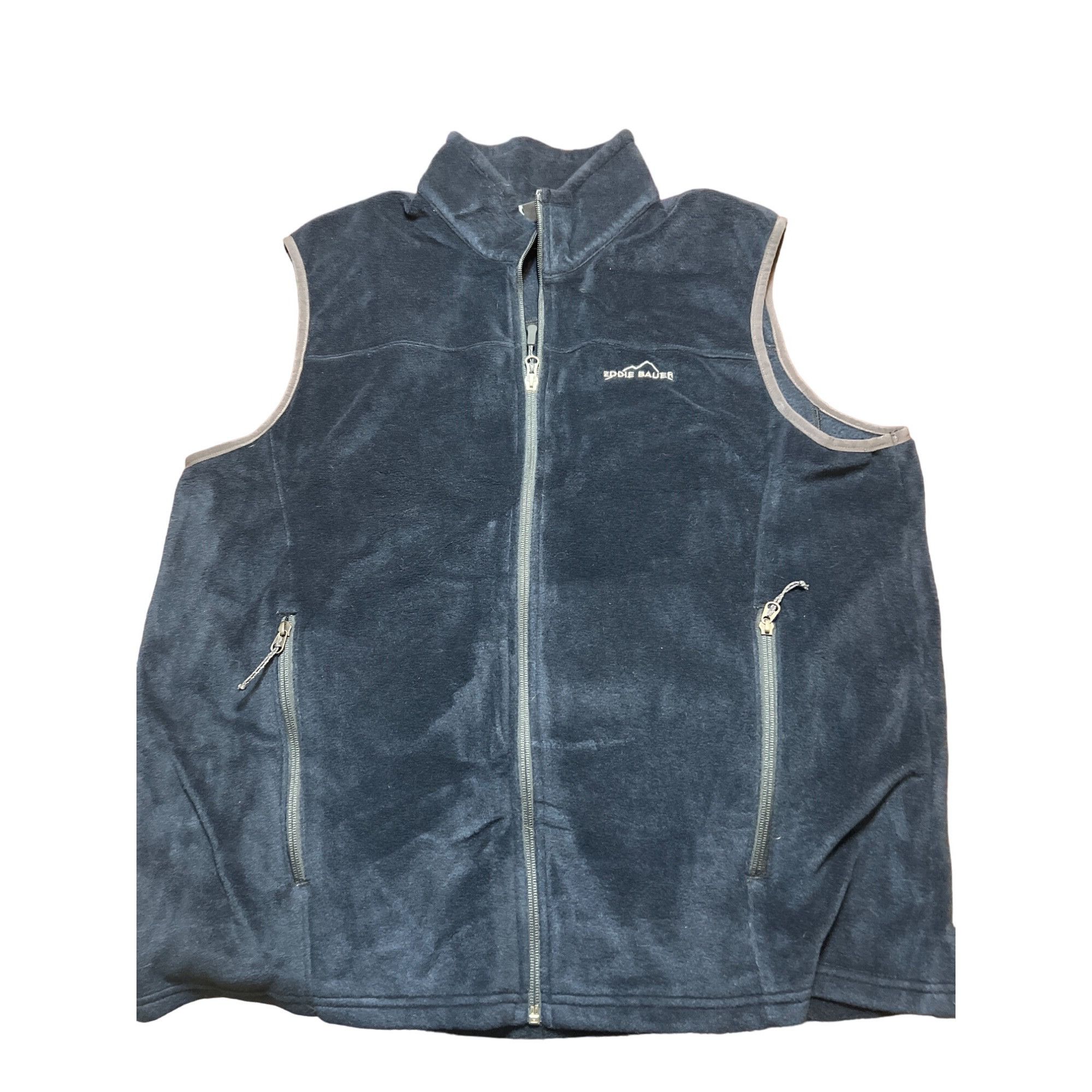 Eddie Bauer Eddie Bauer Mens XL Fleece Vest Full Zip Navy Blue Size US XL / EU 56 / 4 - 1 Thumbnail