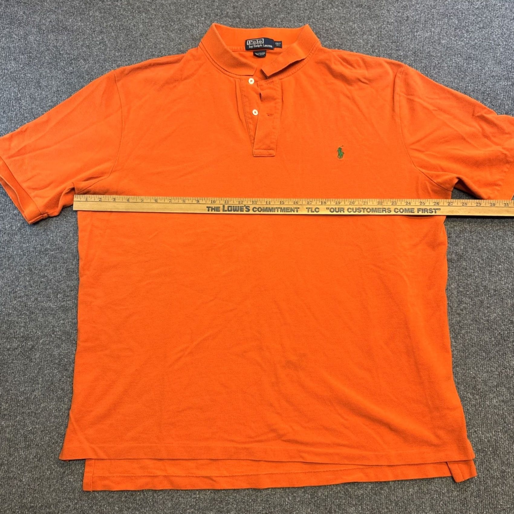 Polo Ralph Lauren VINTAGE Polo Ralph Lauren Polo Mens 2XLT Solid Orange Blue Pony Short Sleeve Polo Size US XXL / EU 58 / 5 - 4 Thumbnail