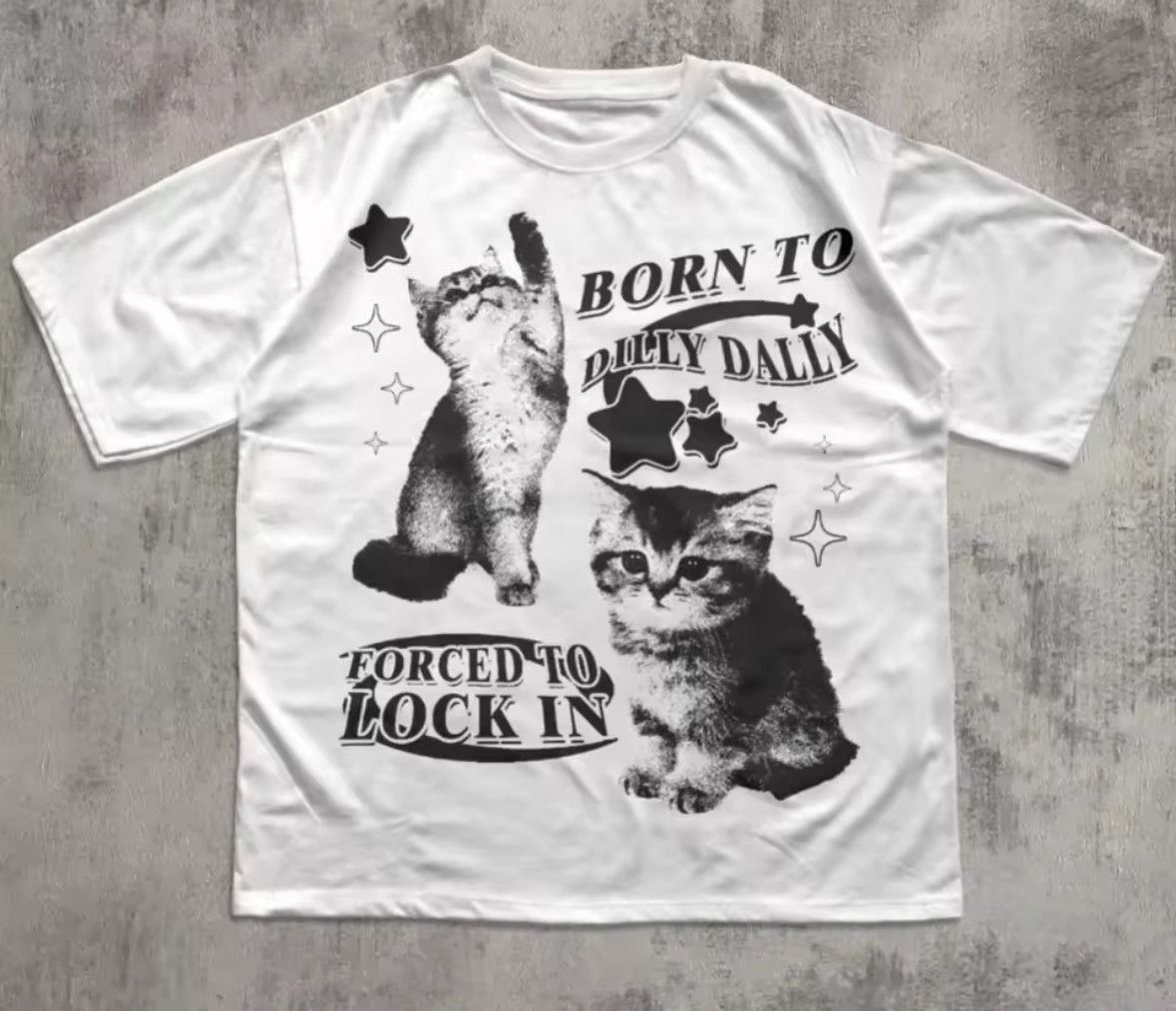 Other Streetwear Y2K Omg Adorable Kitten Cat Print White T-Shirt Size US L / EU 52-54 / 3 - 1 Thumbnail