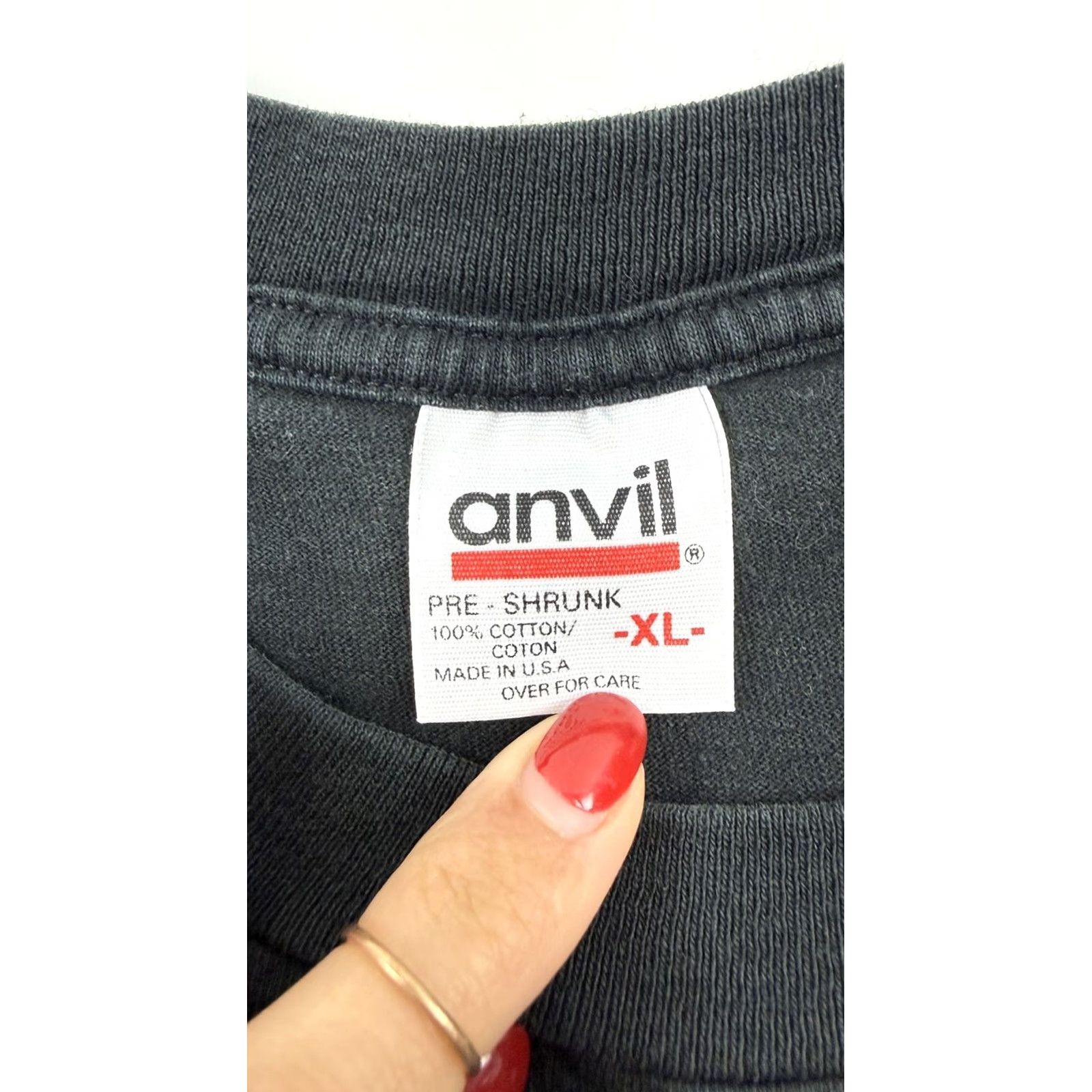 Anvil VINTAGE Napa Valley Shirt Mens XL Black Wine Graphic Tee Made USA Tourist 90s Size US XL / EU 56 / 4 - 3 Thumbnail