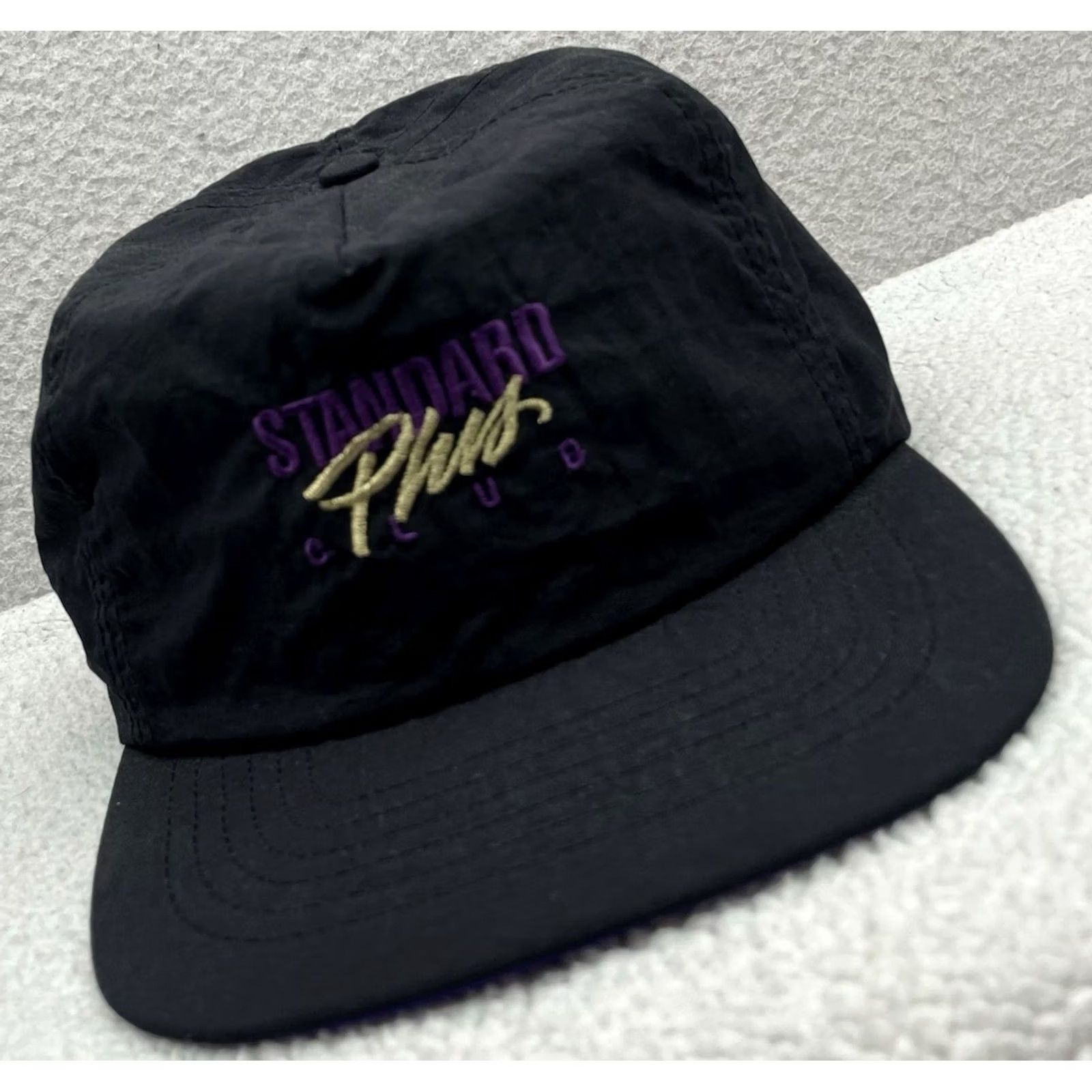 Vintage VINTAGE Hat Mens Snapback USA Made Black Lightweight Deep Crown Size ONE SIZE - 2 Thumbnail