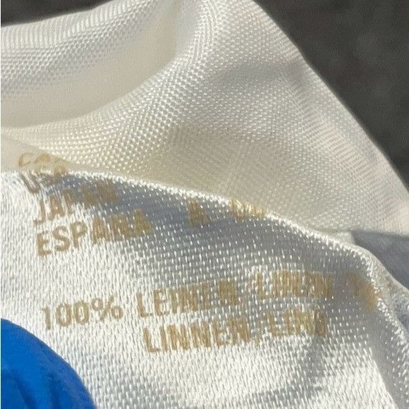 Escada ESCADA EU36/US4 white linen embroidered V-neck lined dress i Size S / US 4 / IT 40 - 4 Thumbnail