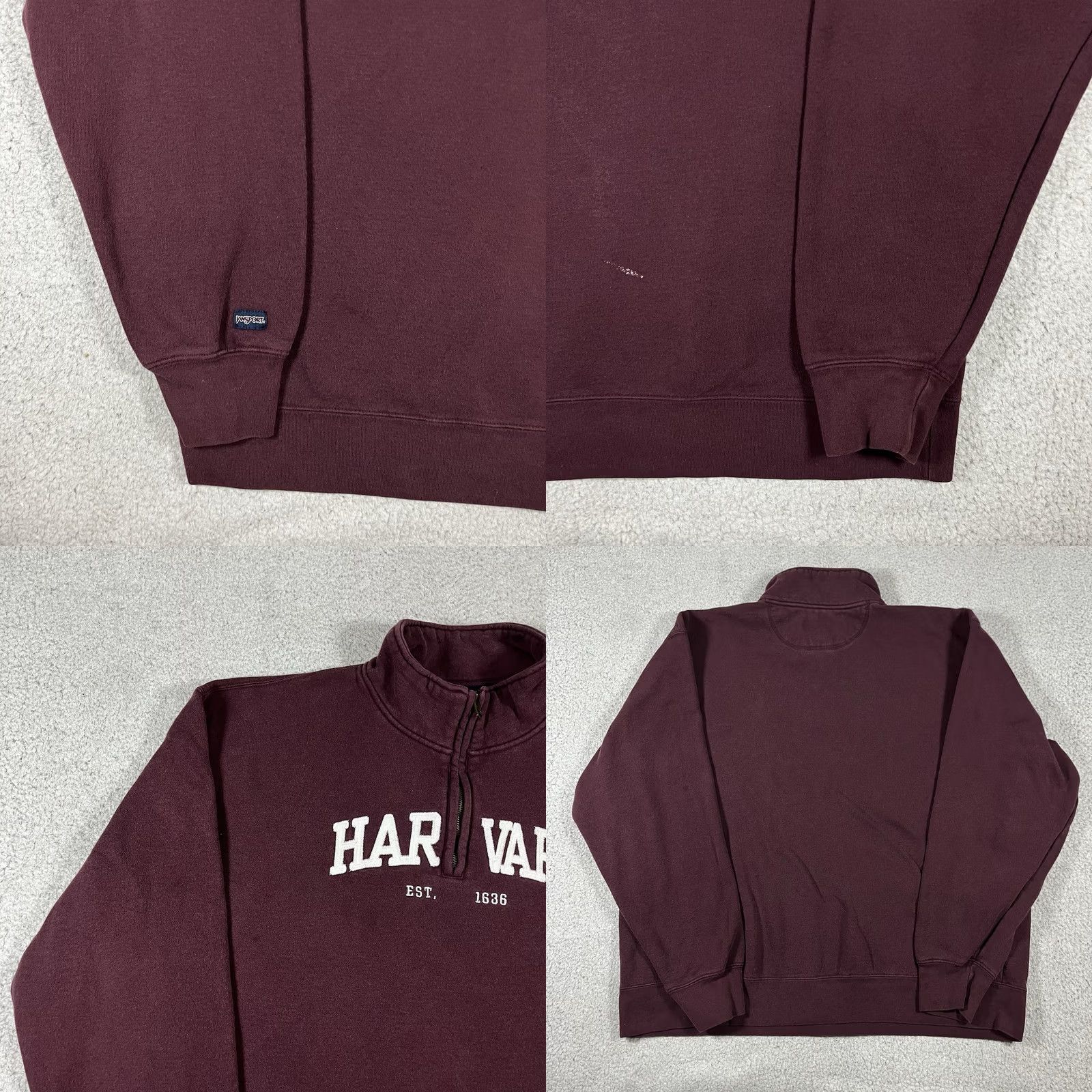Jansport VINTAGE Harvard 1/4 Zip Pullover Mens 2XL Sweatshirt Embroidered JanSport 90s Size US XXL / EU 58 / 5 - 8 Thumbnail