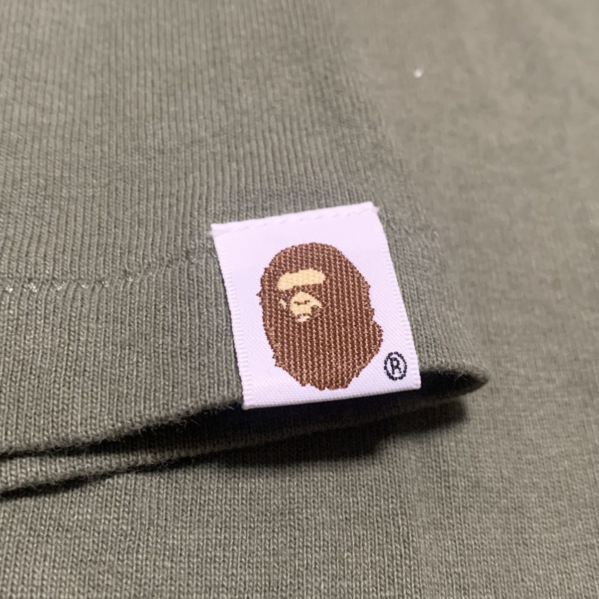 Bape Bape Medium Shark Khaki Green Tee A Bathing Ape Size US M / EU 48-50 / 2 - 8 Thumbnail