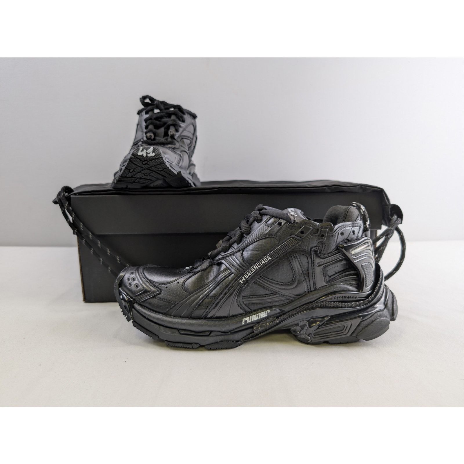Balenciaga × Under Armour o1rshd1 Runner Ripstop Shoe Sneakers in Black 41 Size US 8 / EU 41 - 22 Thumbnail