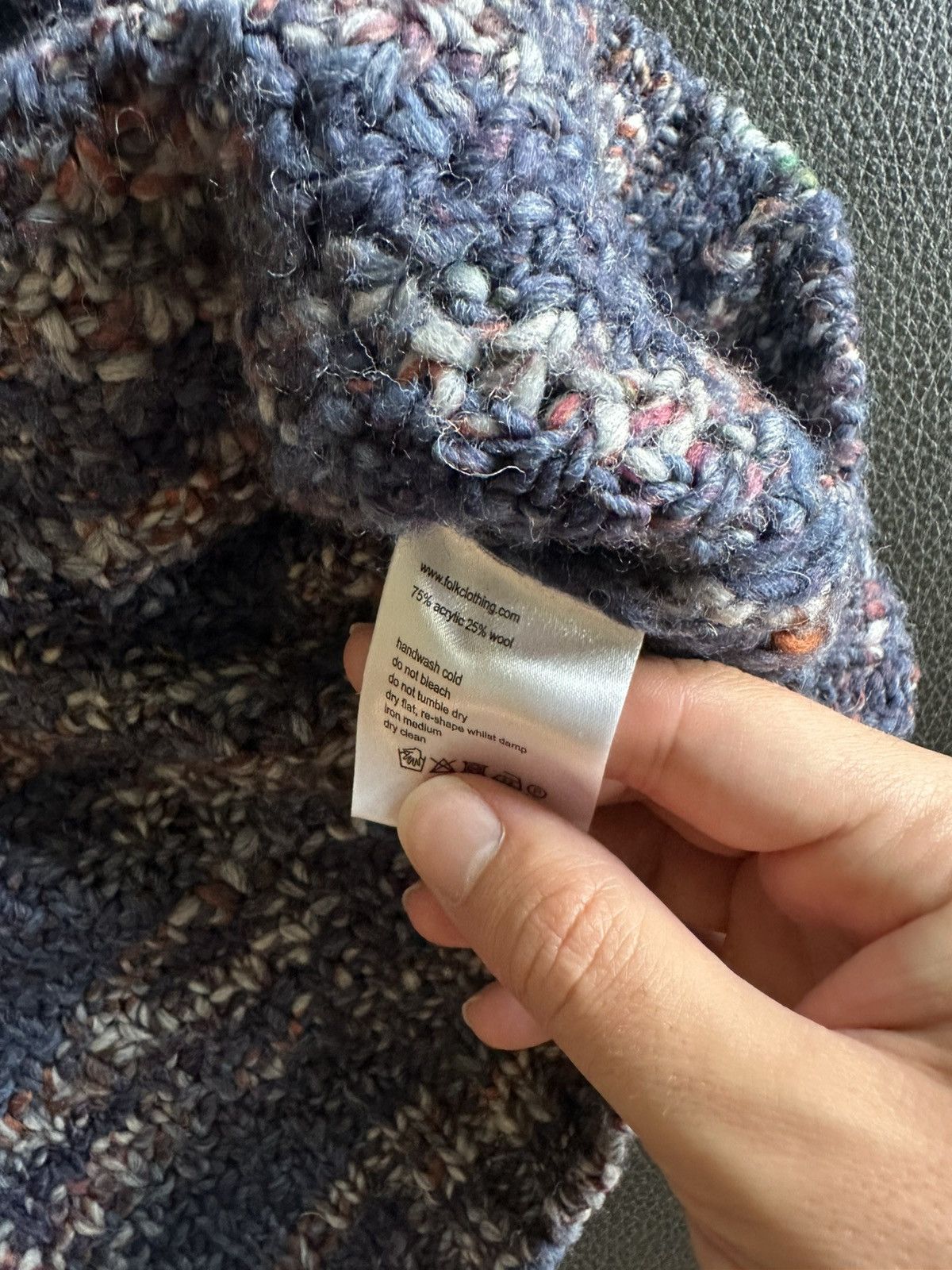 Folk Folk M Mixed Yarn Crew Knit Sweater - Ink Mix Size US S / EU 44-46 / 1 - 8 Thumbnail