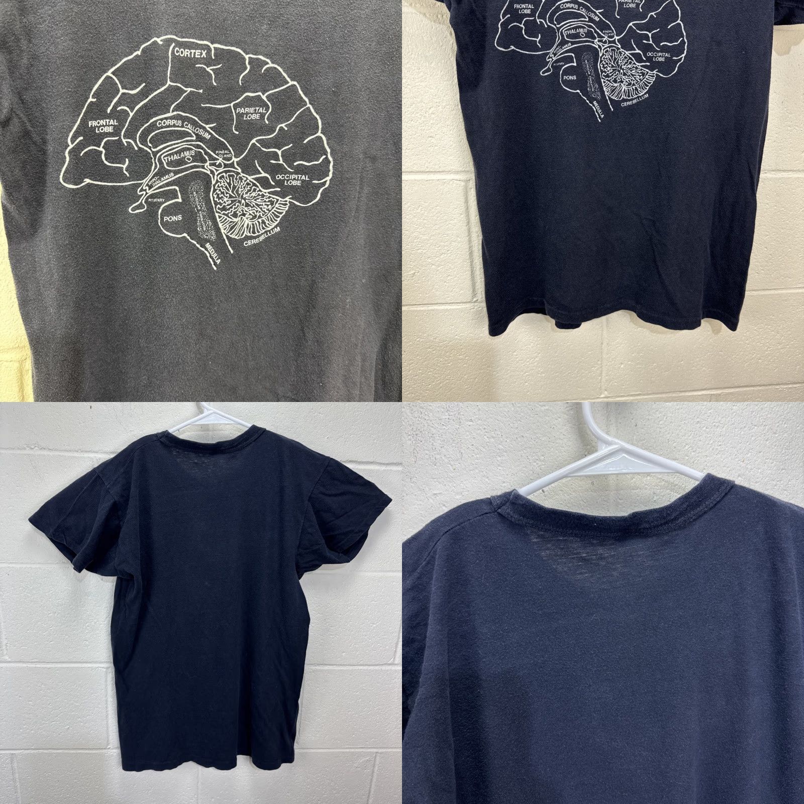 Vintage VINTAGE Anatomical Brain Anatomy Shirt Mens M/L White Medical Graphic 90s USA Size US M / EU 48-50 / 2 - 8 Thumbnail