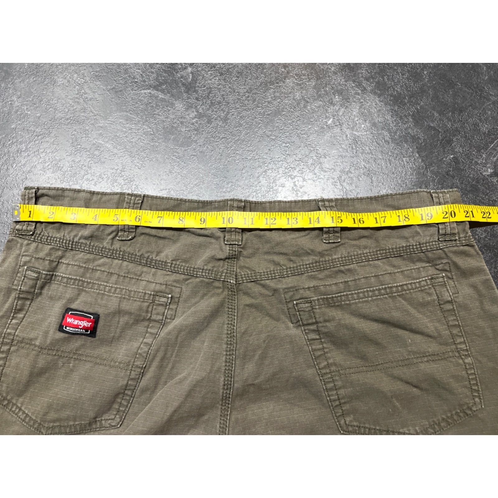 Wrangler VINTAGE Wrangler Cargo Pants Mens 40x31 Green Ripstop Canvas Baggy Workwear Y2K Size US 40 / EU 56 - 4 Thumbnail