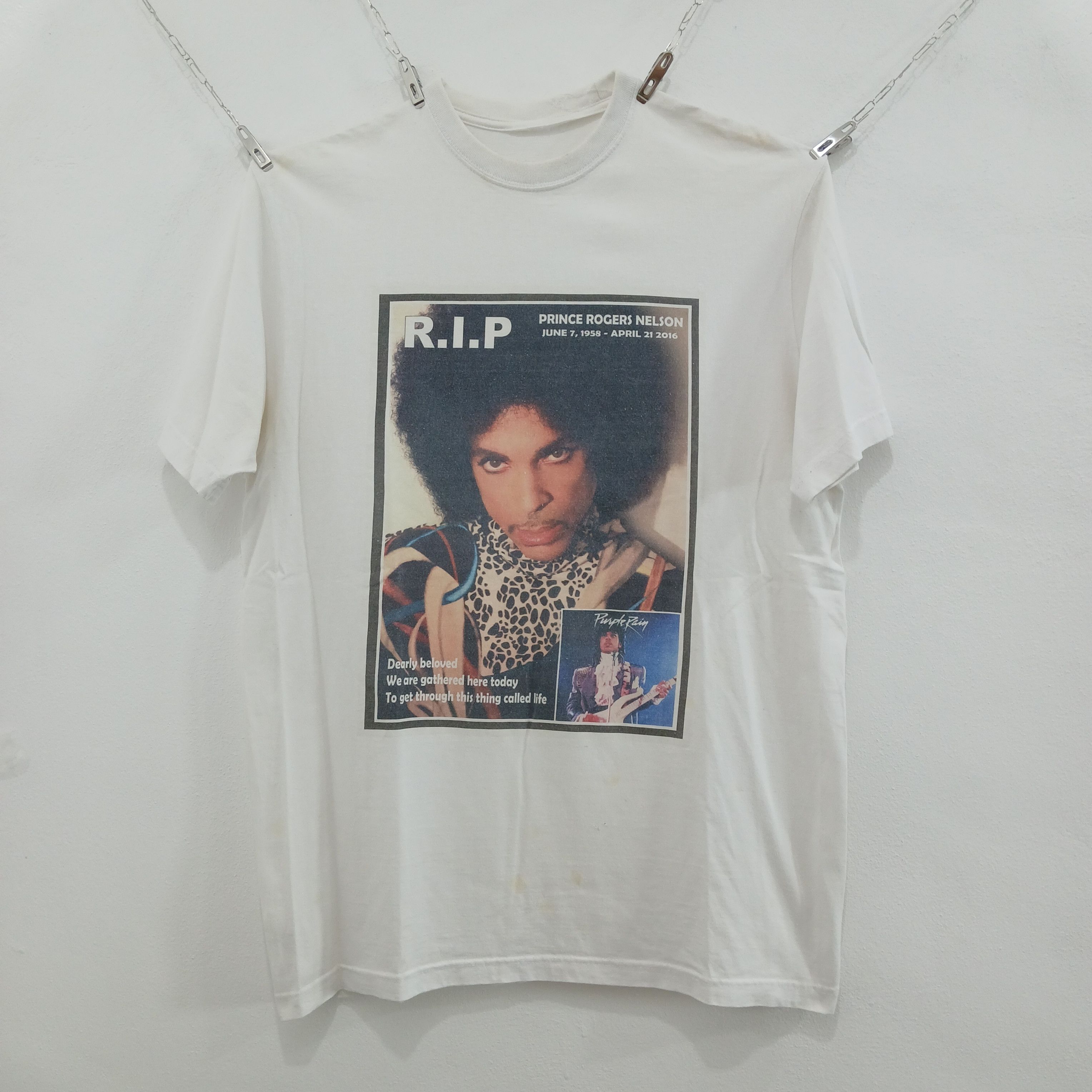 Band Tees PRINCE Rogers Nelson Europe Tee (Purple Rain) Size US XL / EU 56 / 4 - 1 Thumbnail
