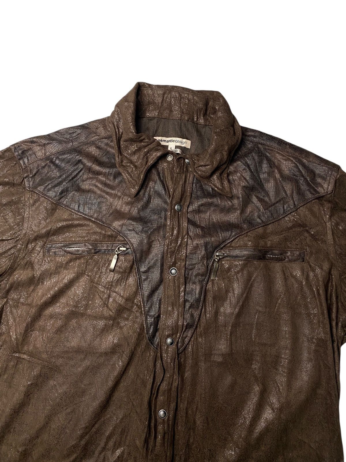 If Six Was Nine 2000's Semantic Design Western Crocodilo Pattern Shirts Size US M / EU 48-50 / 2 - 4 Thumbnail
