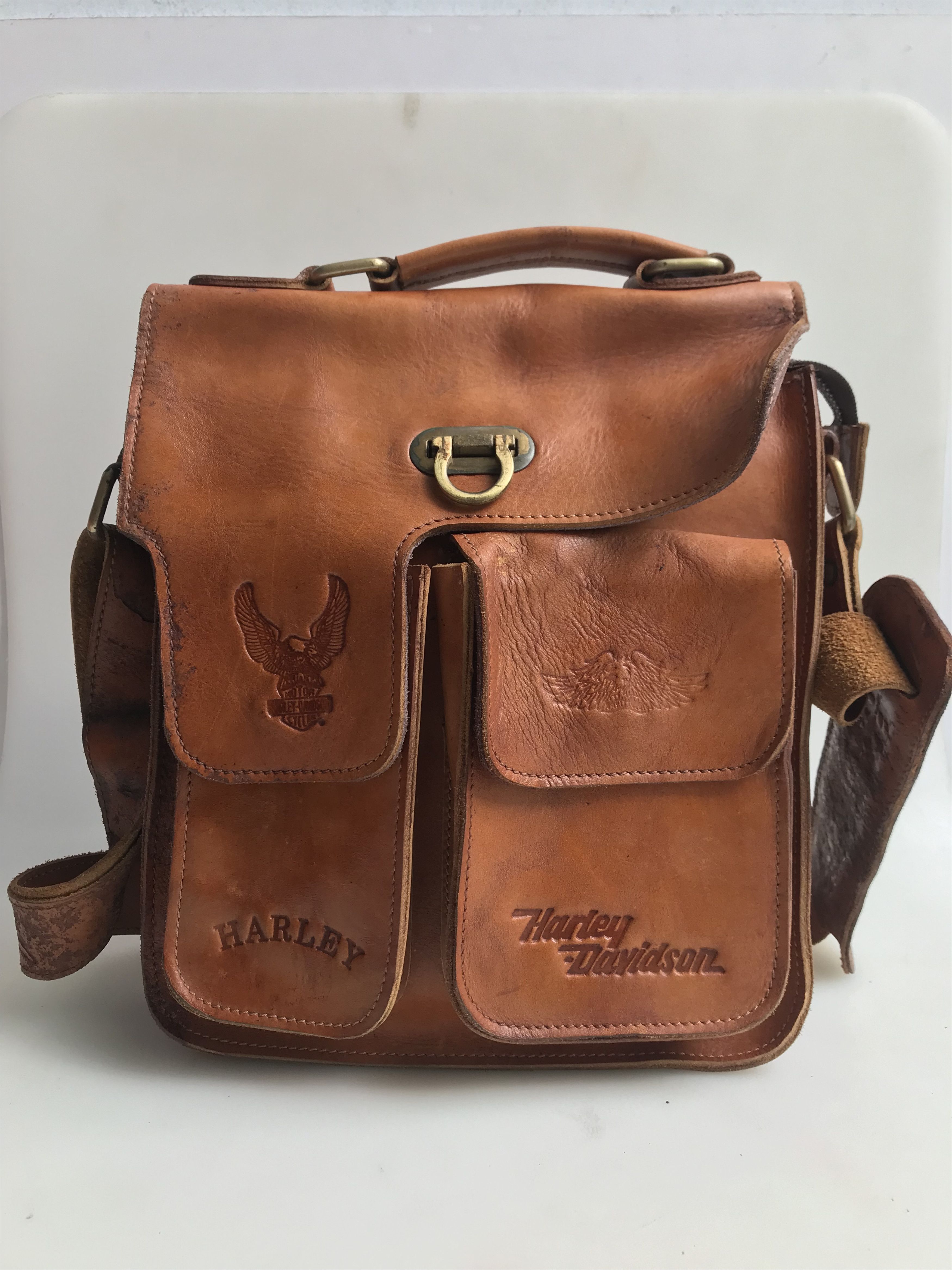 Harley Davidson Vintage Harley Davidson shoulder mesengger postman bag Leat Size ONE SIZE - 1 Thumbnail
