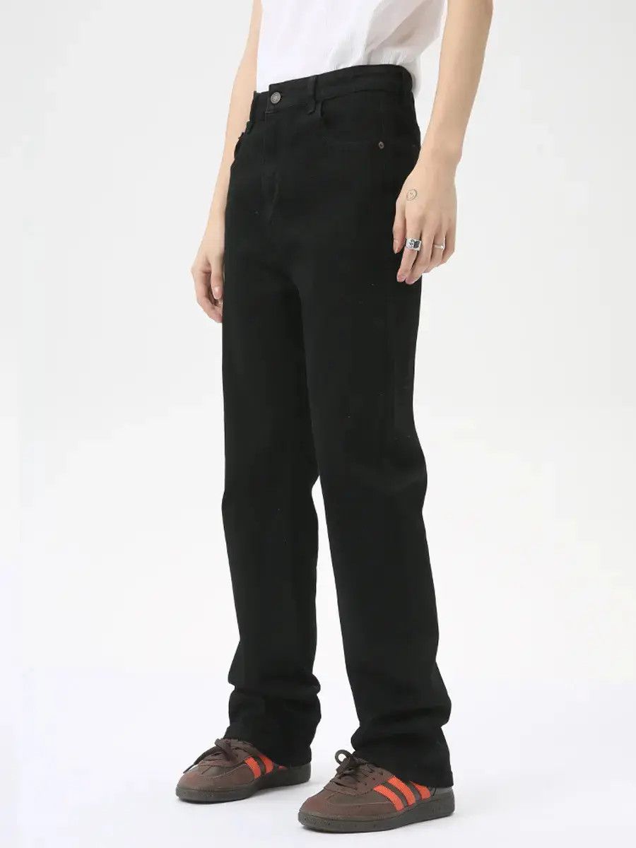 Japanese Brand Retro loose black micro flared jeans Size US 32 / EU 48 - 1 Thumbnail